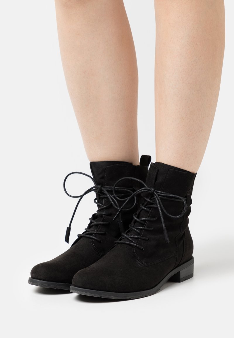 marco tozzi patent ankle boots