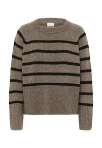 KAerin Knit Pullover - Džemper - morel melange black stripe