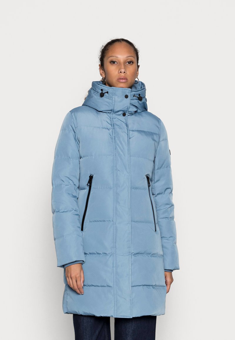 Marc O'Polo MIDDLE LENGTH DETACHABLE HOOD - Casaco de penas - sea blue
