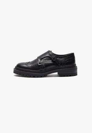 LEATHER - Slip-ons - black