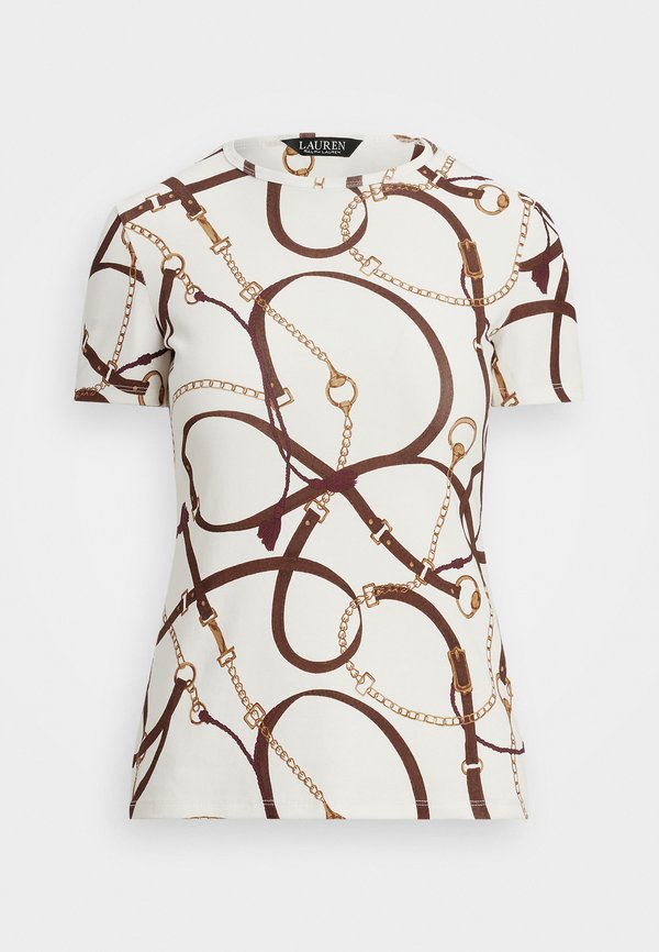 BELTING PRINT COTTON BLEND CREWNECK TEE - Print T-shirt3