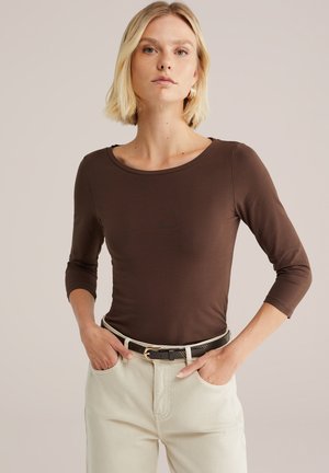 WE Fashion THREE-QUARTER SLEEVE - Pitkähihainen paita - brown