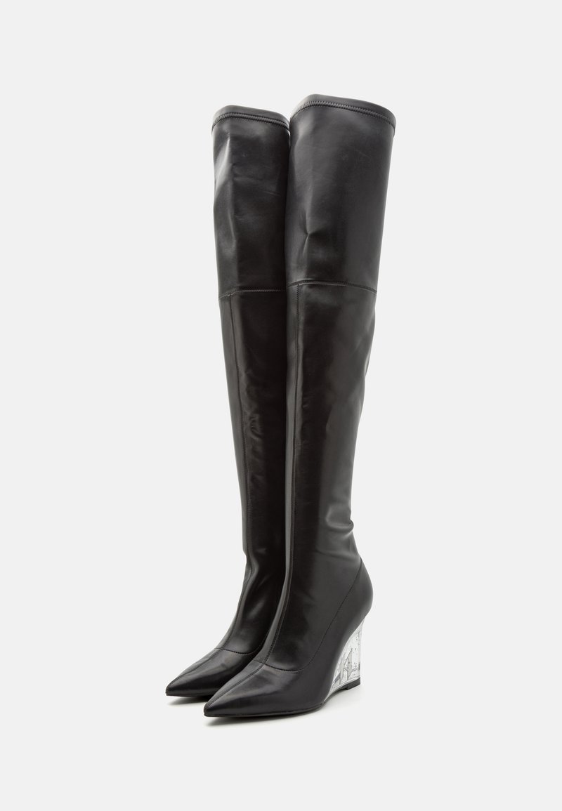 over the knee wedge boots uk