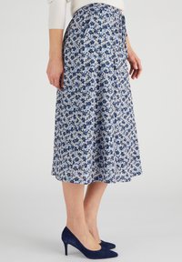 Damart Jupe trapèze - bleu fleuri