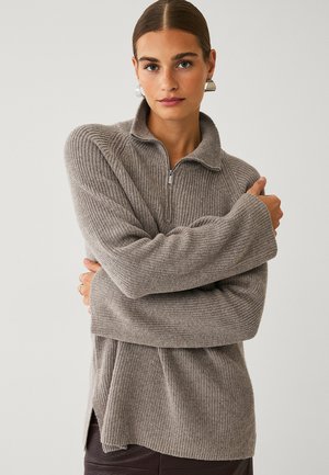 Striktrøje - beige