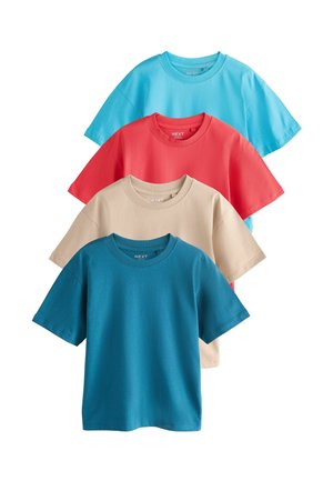 RELAXED FIT 4 PACK STANDARD - Paprasti marškinėliai - red blue navy neutral