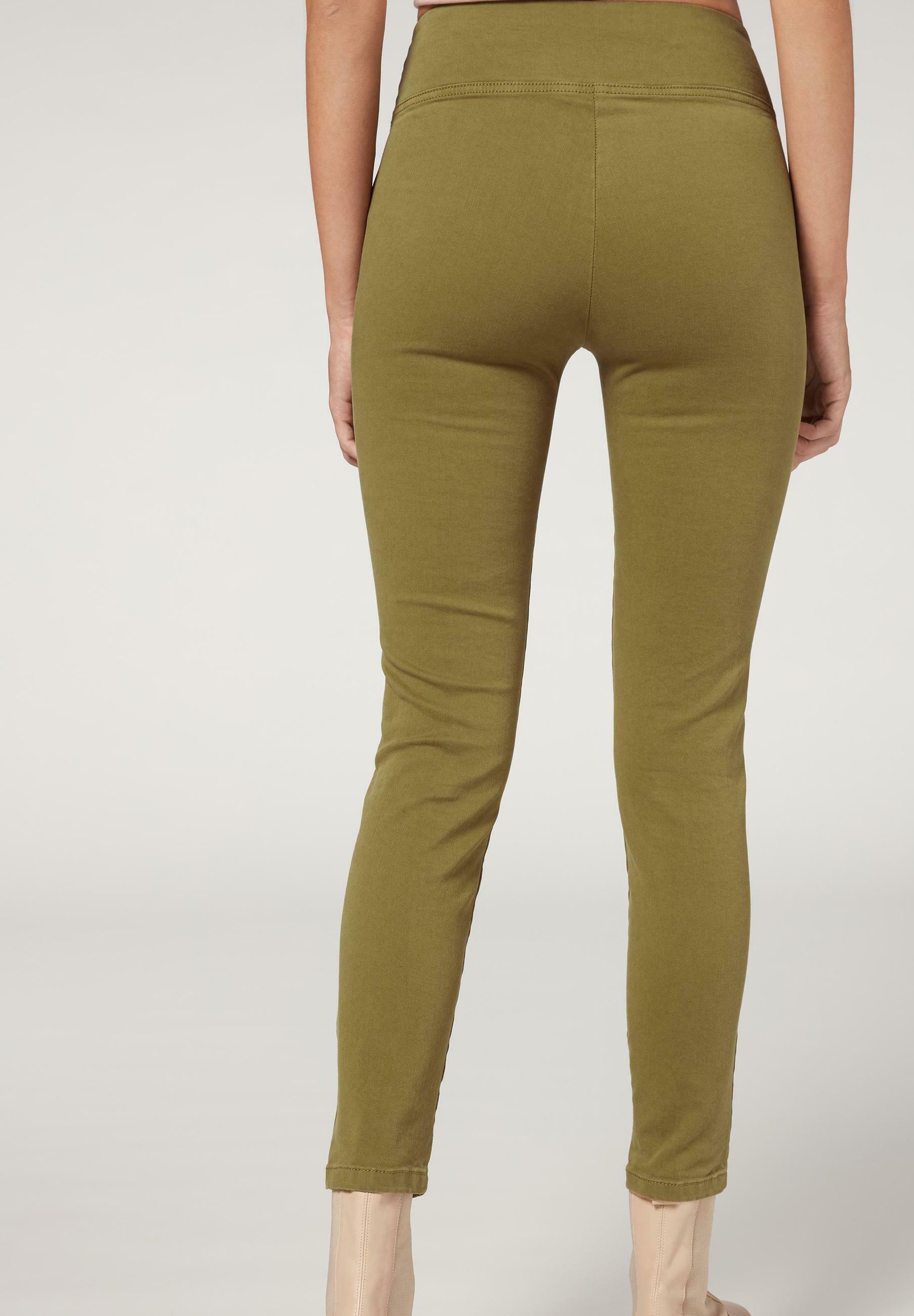 Calzedonia Jeggings - olive green/dark 