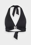LOGO RING HALTER - Bikinio viršutinė dalis - black