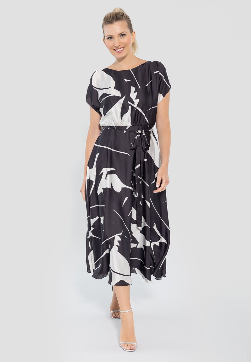 Abito Swing Olivia In Jersey – Donna – Scollo A Barchetta E Schiena Scoperta – Con Volant