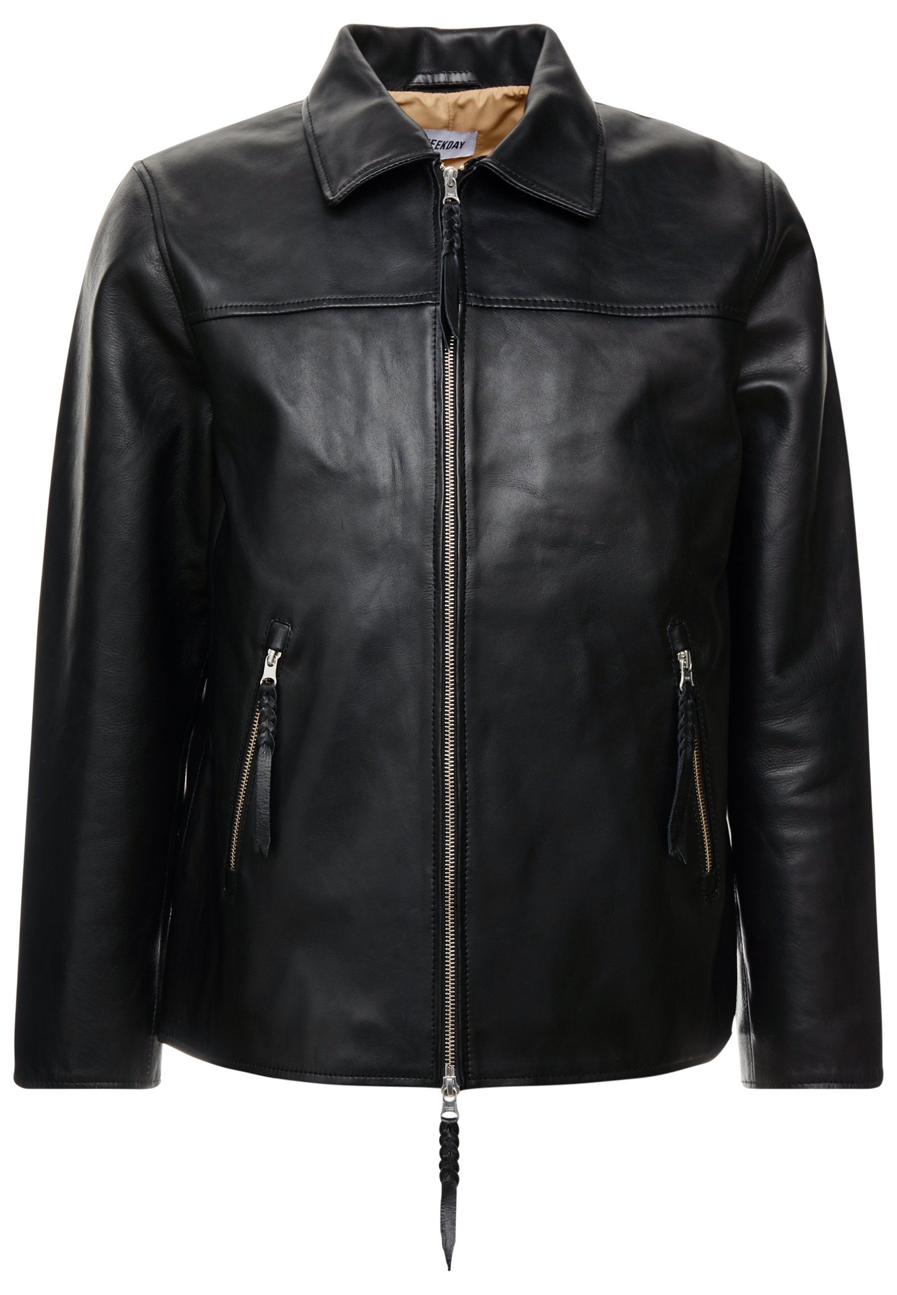 JIM JACKET Leren jas black JIM JACKET Leren jas black