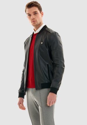Kunstlederjacke - schwarz