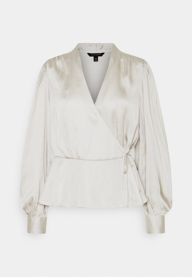 TIE WRAP BLOUSE SOFT - Blus - selenite