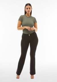 Freddy Vaqueros a campana - jeans nero cuciture in tono