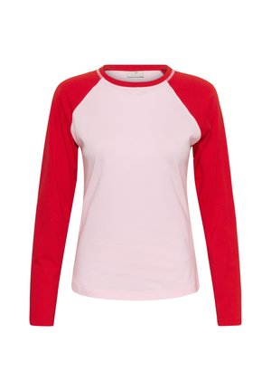 Kaffe, KATALLIA CONTRAST T-SHIRT - T-shirt à manches longues - ballerina red sl