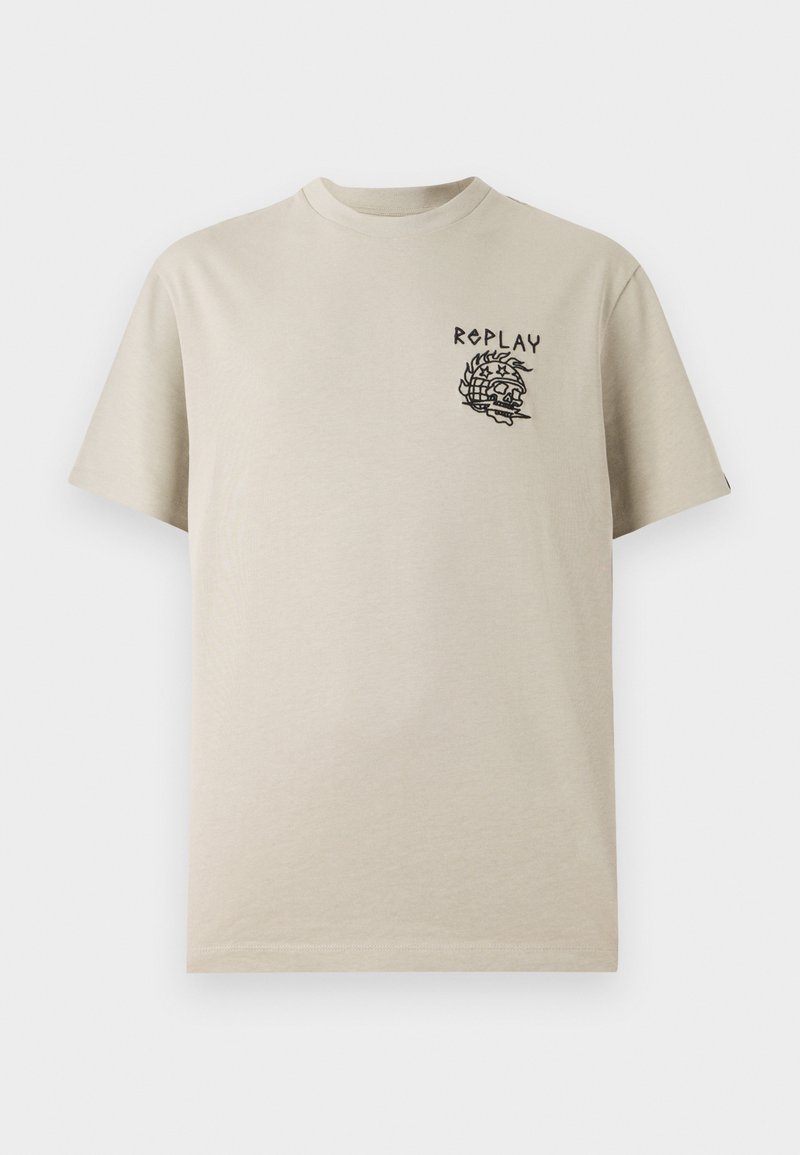 Replay T-shirt print zandkleur