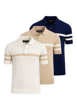 SET OF 3 POSS - Polo - navy white white beige beige white