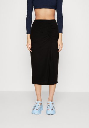 Vero Moda VMJONA CALF SKIRT - Pencil φούστα - black/solid