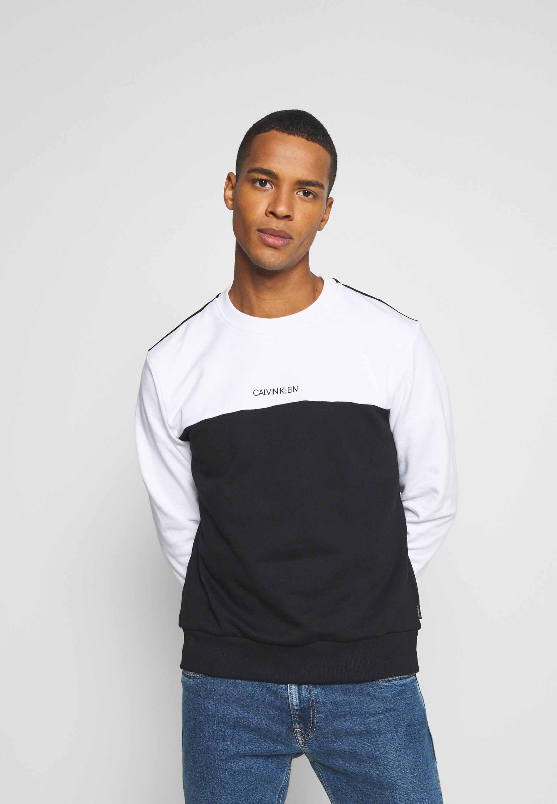 Calvin Klein COLOR BLOCK - Felpa - white/bianco - Zalando.it