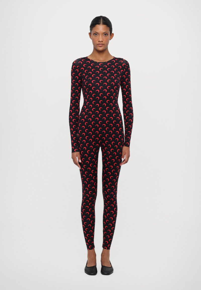 MARINE SERRE MOON CATSUIT - Salopetă - black/red