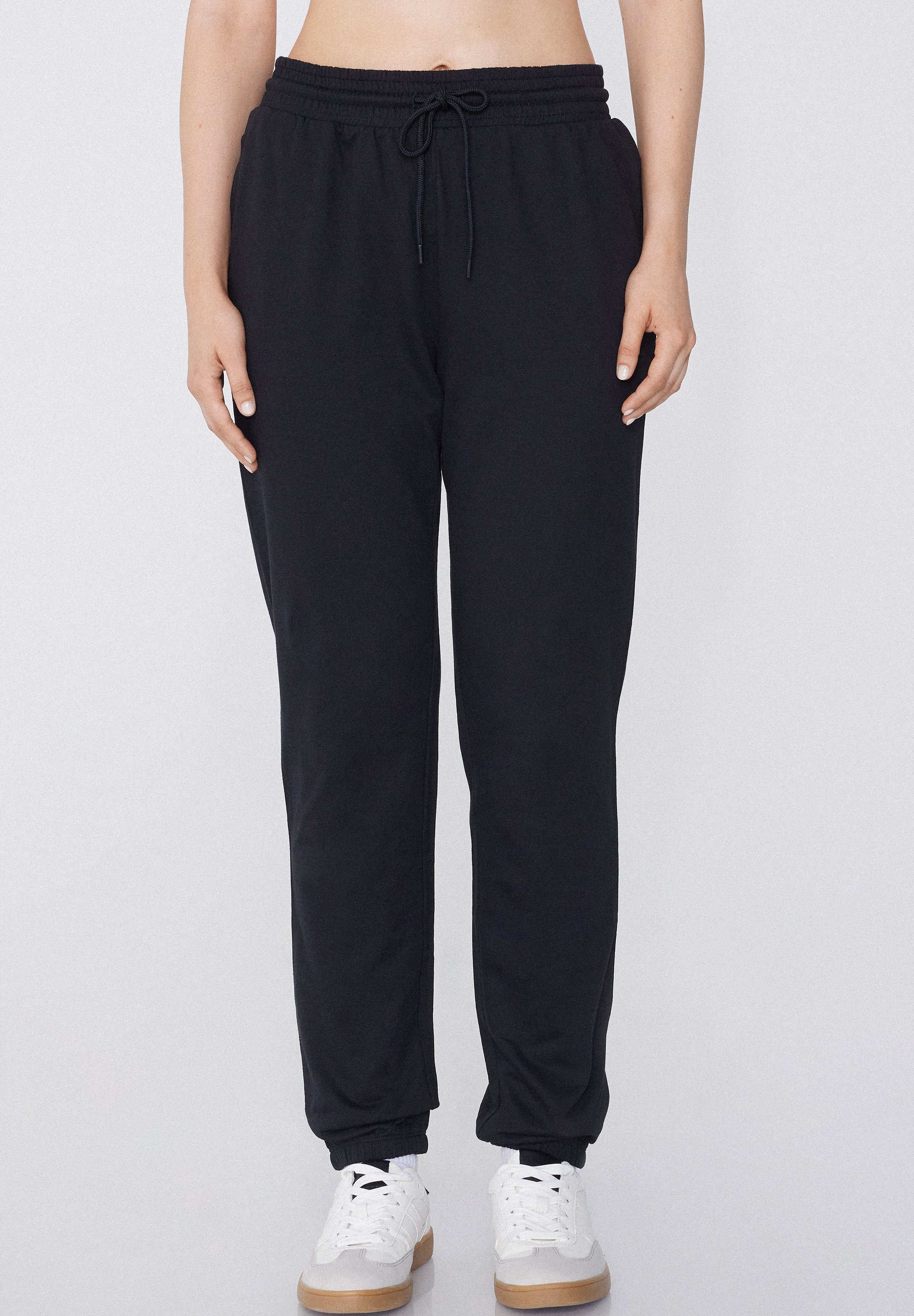 Pantaloni Da Jogging In Jersey Neri Zhenzi – Taglie 46/48 (M) Con Tasche