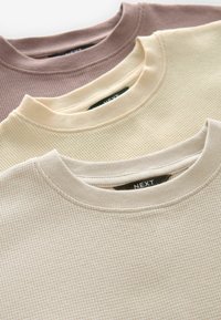 Next SHORT SLEEVE TEXTURED 3 PACK - T-shirts basic - ecru stone mauve