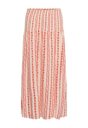 Culture, CUHOLLIE - Maxi sukně - coral white graphic