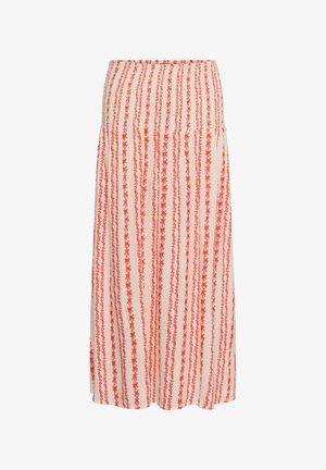 Culture, CUHOLLIE - Maxi sukně - coral white graphic