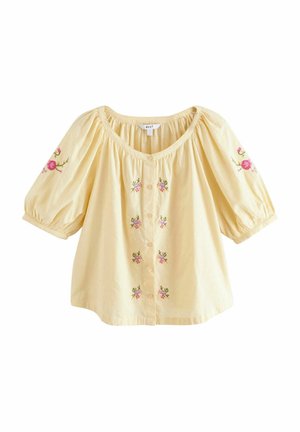 Next REGULAR FIT -EMBROIDERED PUFF SHORT SLEEVE - Pluus - buttermilk yellow
