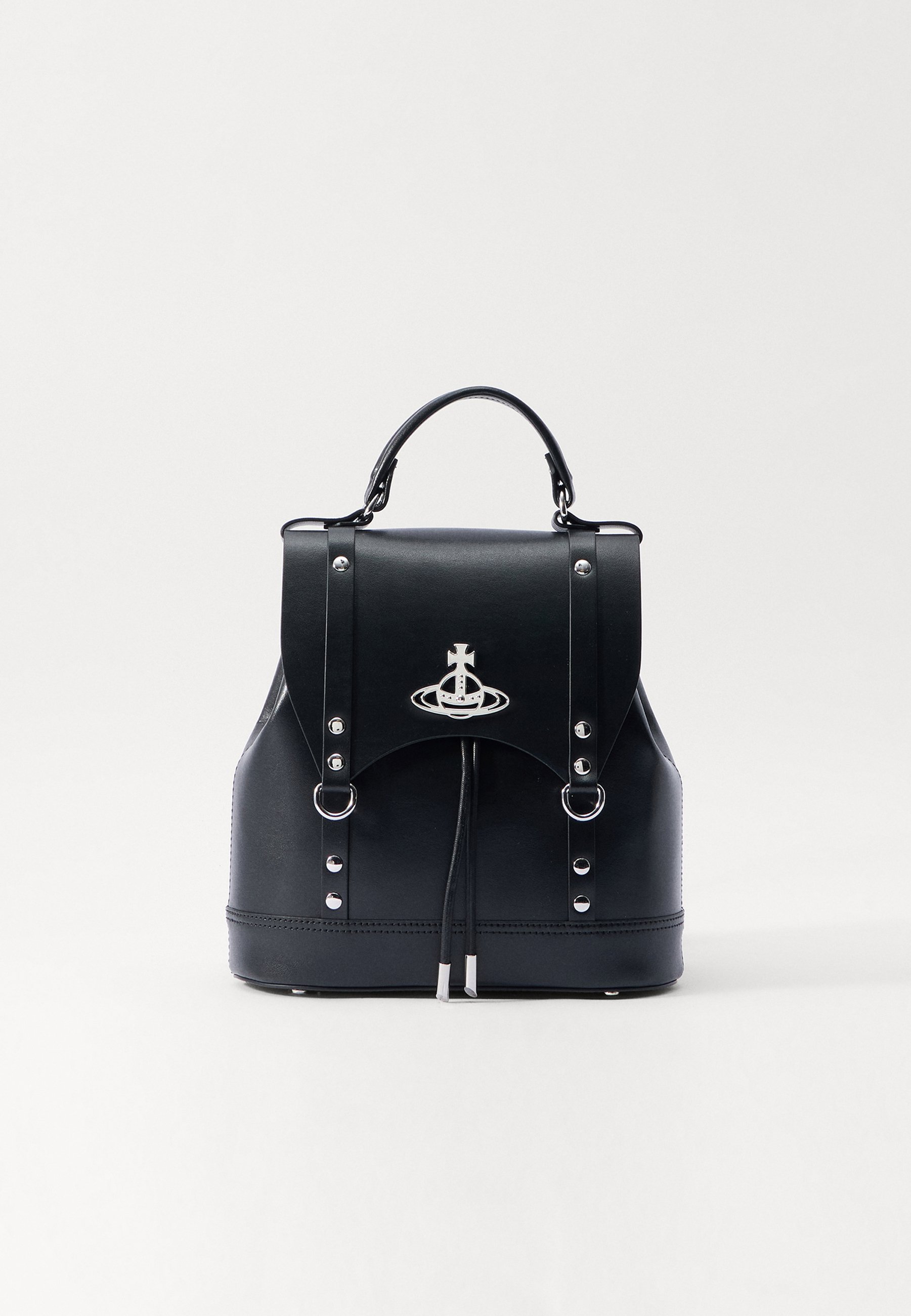 Vivienne Westwood mini black leather backpack ______ made in Italy Vivienne Westwood real leather backpack  main image 4