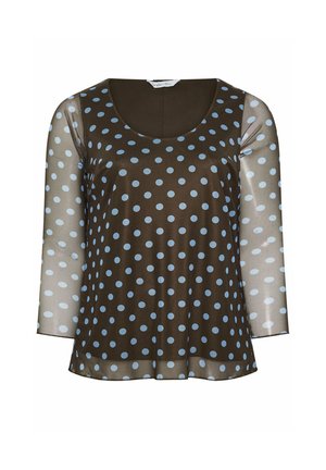Yours Clothing, PLUS SIZE CASUAL TOPS - Longsleeve - dark brown