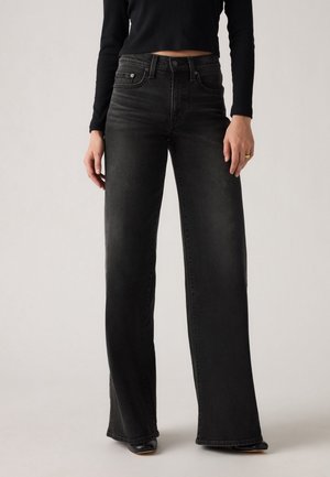 Wide leg - black denim