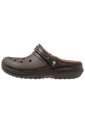 Pantolette flach - espresso/walnut