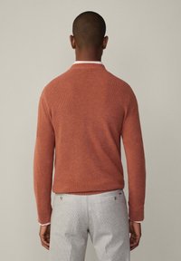 Hackett London Stickad tröja - burnt orange denim