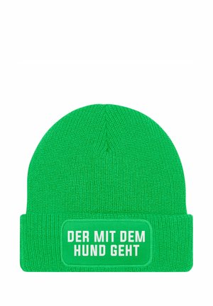 MoonWorks MIT PATCH SPRUCH DER DEM HUND GEHT LUSTIG - Mütze - grün