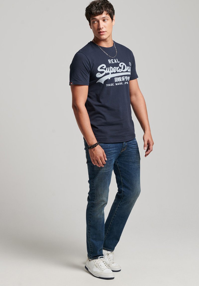 Superdry & Co VINTAGE LOGO  - T-Shirt print - eclipse navy