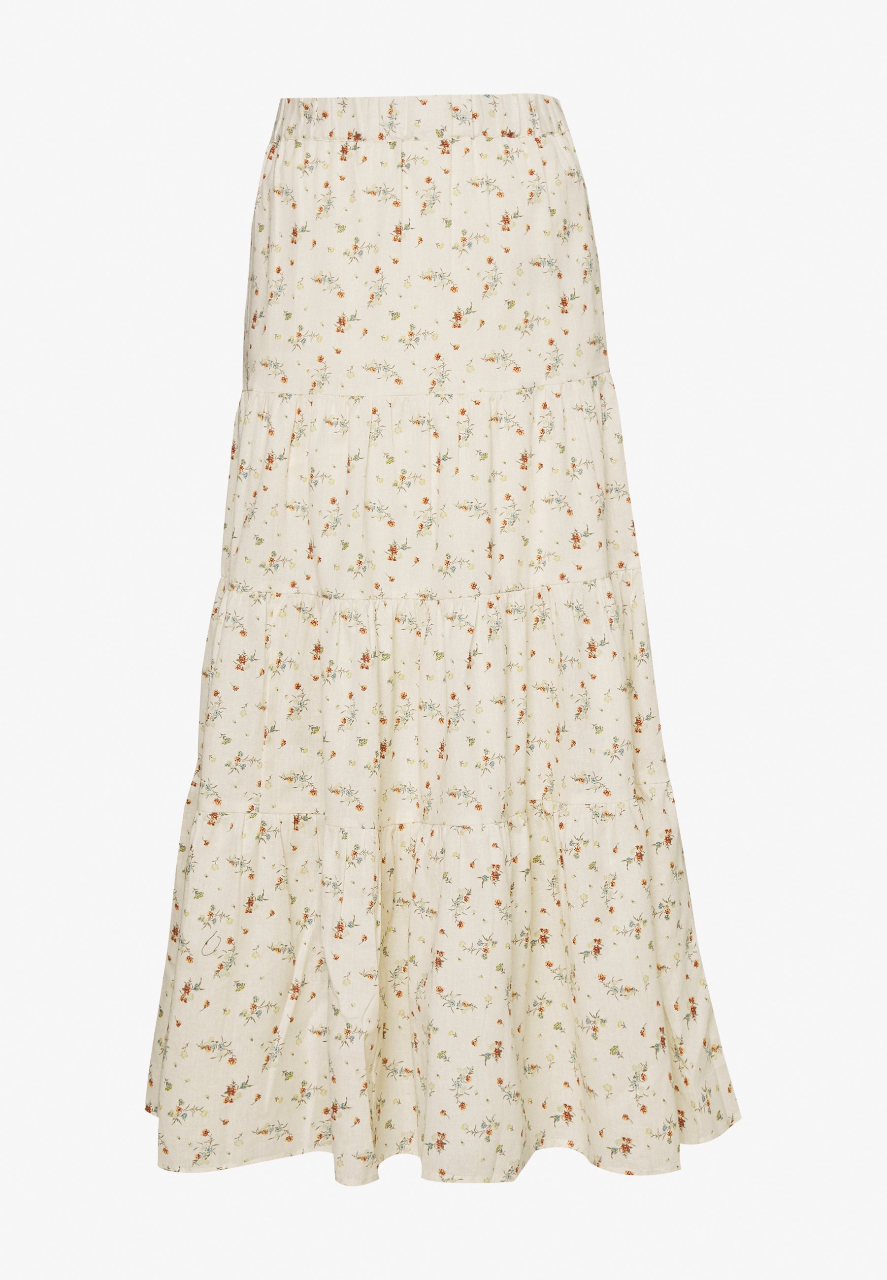 Object OBJBREEZE LONG SKIRT Maxiskjørt cloud dancer Saint Tropez VALERIE SKIRT - Maxiskjørt - crystal
