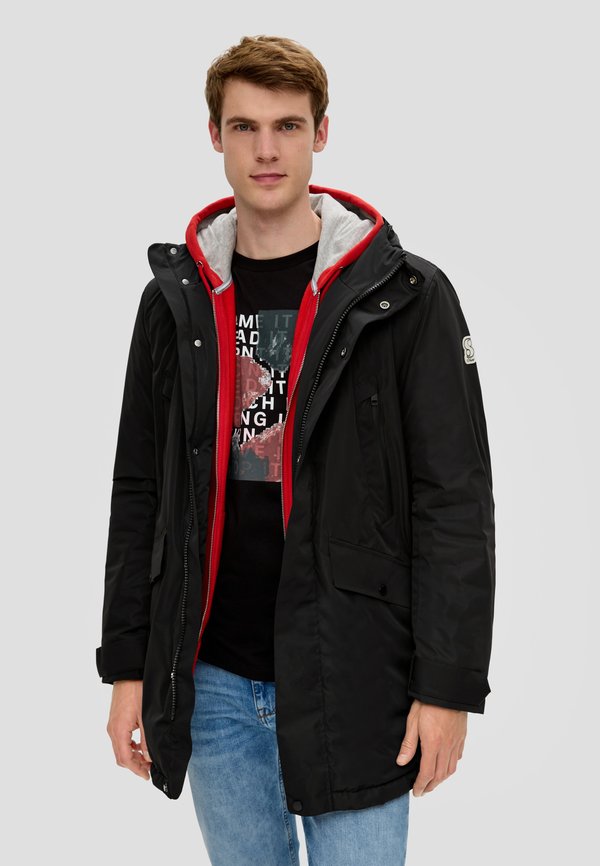 MIT RÜCKENSCHLITZ - Parka - schwarz