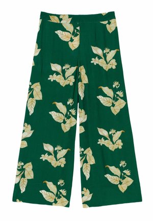 FatFace, REGULAR FIT - GREEN WIDE LEG CROPPED TROUSER  . - Püksid - tonal leaves