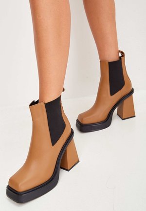Bottines à plateau - brown