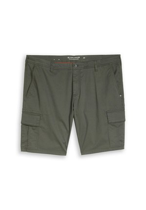 TOM TAILOR, TOM TAILOR HOSEN & CHINO PLUS SIZE - TTPLUS REGULAR CARGO SHORTS - Shorts - khaki