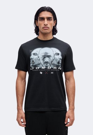 Jordan, CREW - Спортна тениска - black/pure platinum