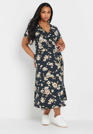 FLORAL BUCKLE DETAIL - Jerseykjole - navy
