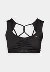 PAMELA REIF OPEN CROP - Medium support sports bra - black