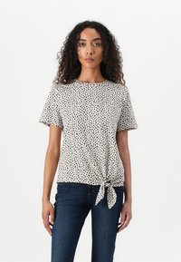 TOM TAILOR DENIM T-shirt imprimé - beige/black