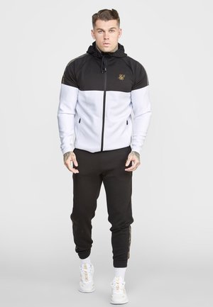 TAPE ZIP THROUGH HOODIE AND JOGGERS SET - Tepláková souprava - black/white
