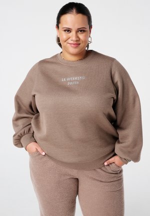Sweatshirt - dark sand