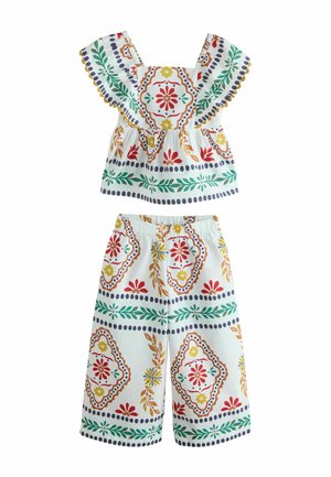 REGULAR FIT - RUFFLE - Pantaloni - multi border