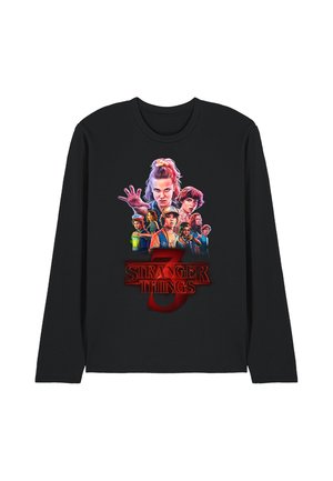 NETFLIX, STRANGER THINGS  SEASON THREE POSTER - Long sleeved top - black