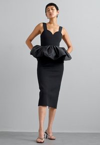 Hervé Léger RUCHED PEPLUM  - Cocktail φόρεμα / Φόρεμα για πάρτι - black