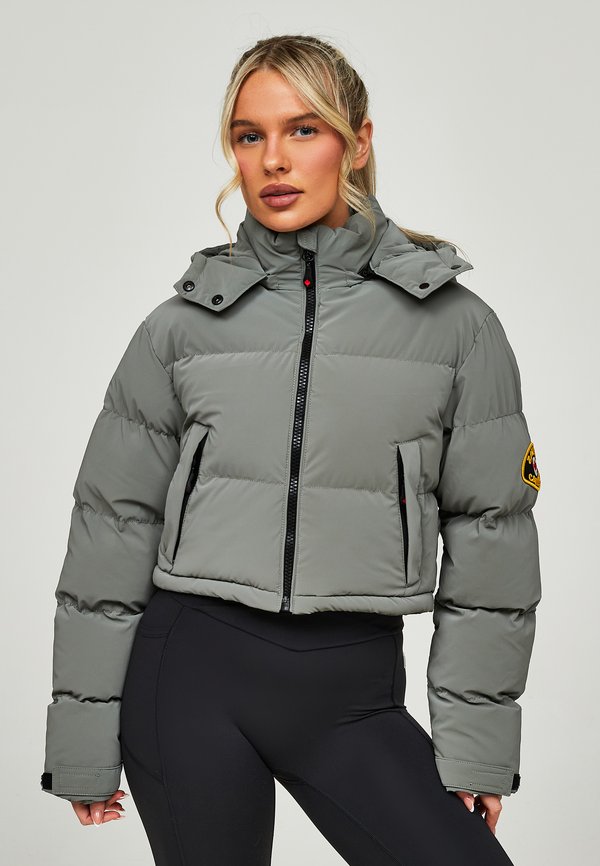 BELLUCCI CROP PUFFER JACKET - Winter jacket - sage
